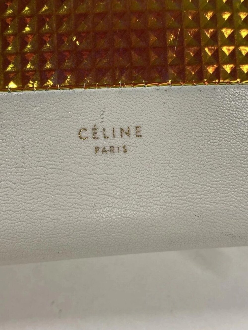 CELINE - Cream hologram Leather Bifold Wallet - Picture 3 of 11